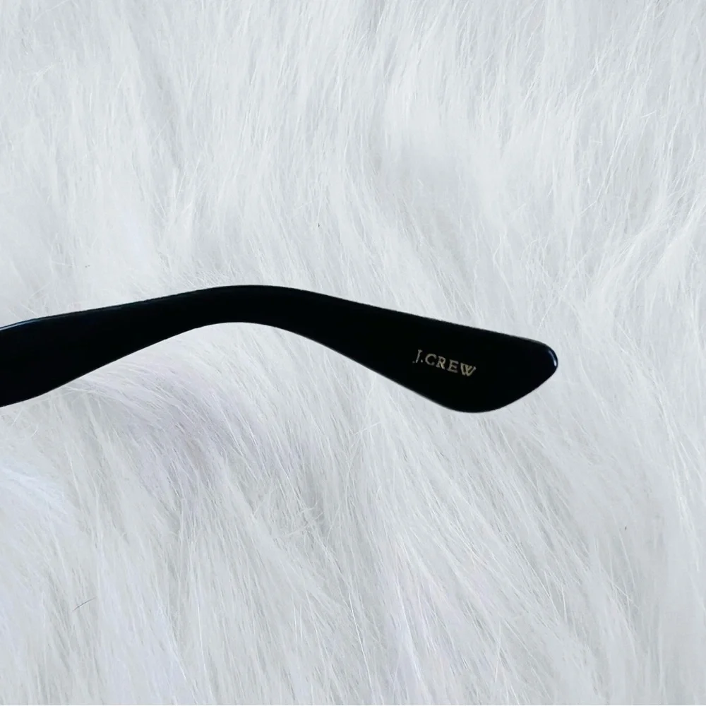 J. Crew Women's Round Blue Light Glasses with Black Frame Size AH933